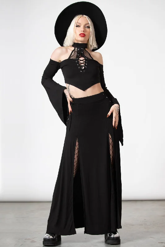 Fashion Forward Outfits Hellverina Split Maxi Skirt