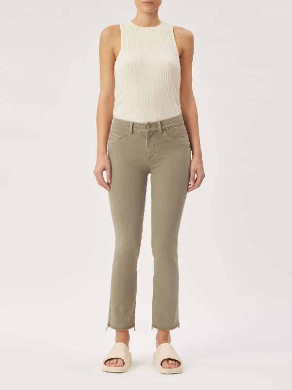 Urban Sophistication Mara Straight: Mid Rise Instasculpt Ankle In Sage