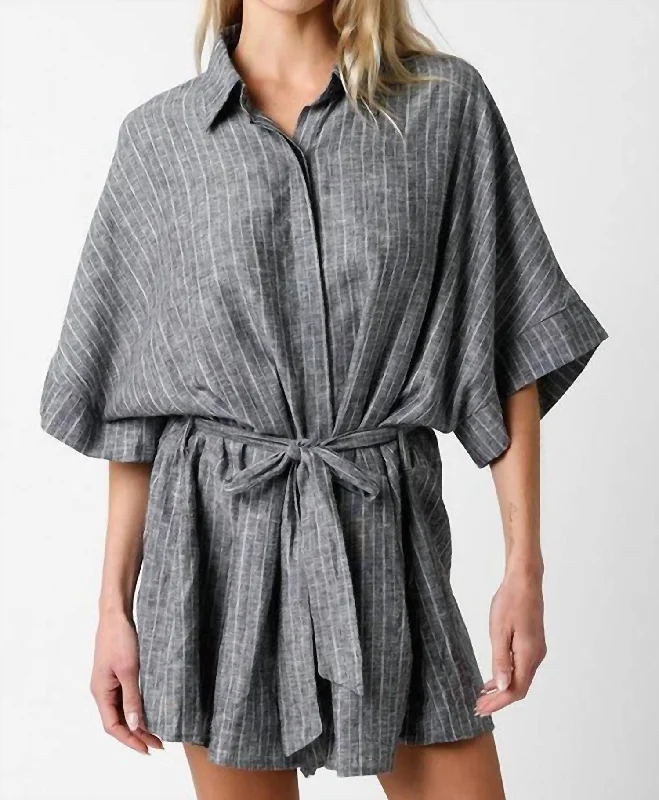Trendy Women's Wear Collection Veda Romper In Grey