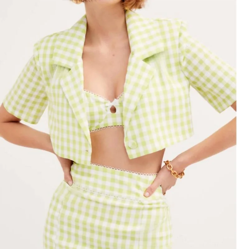 Style Redefined Maureen Blazer In Green
