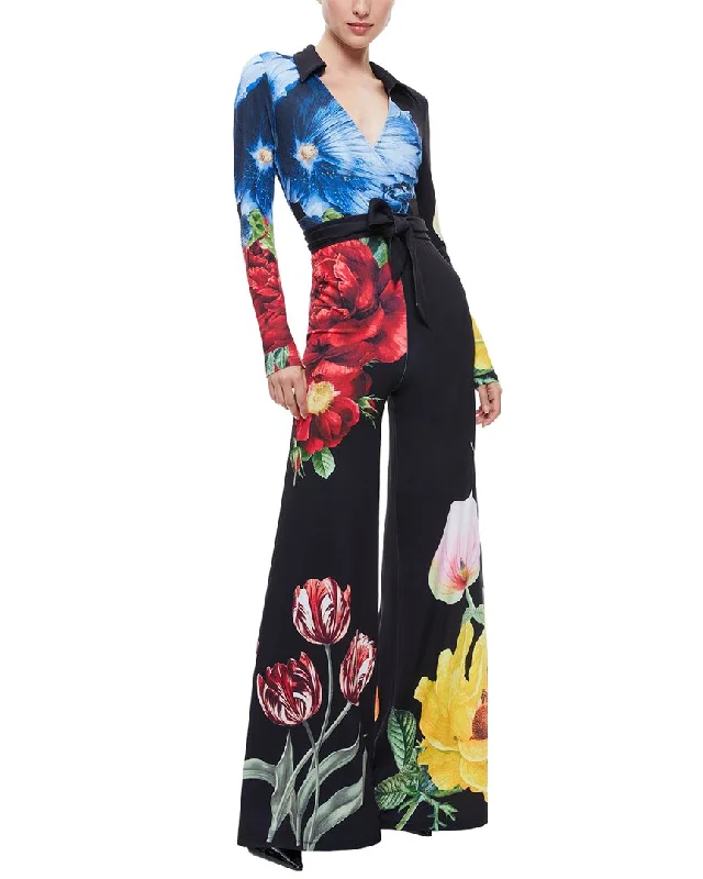 End Of Season Clearance alice + olivia Melinda Wide Leg Wrap Jumpsuit