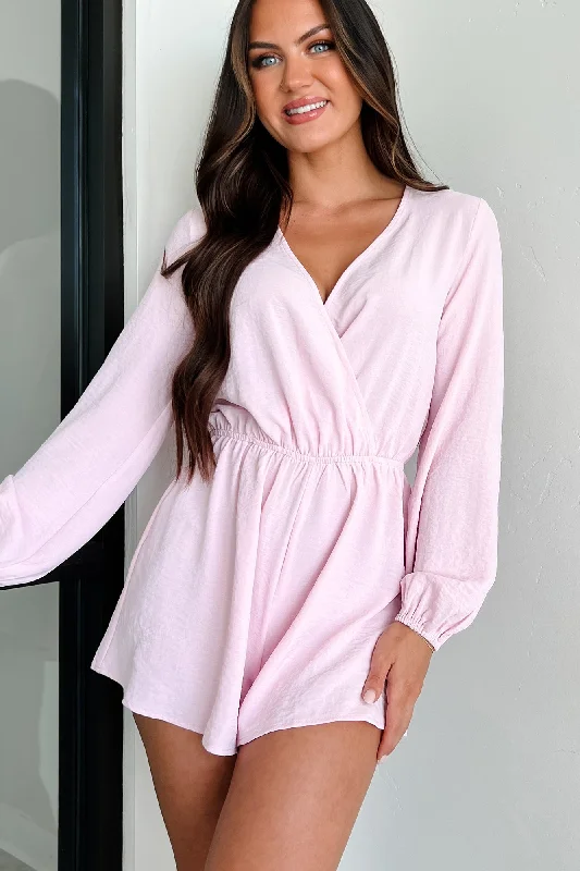 Weekend Exclusive Covey Long Sleeve Romper (Light Pink)