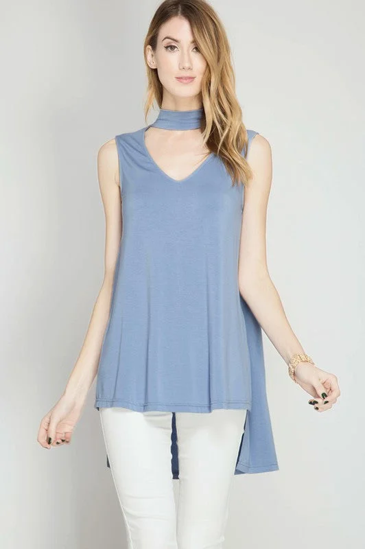 Refined Fashion Sale Hi Low Top W/ Choker