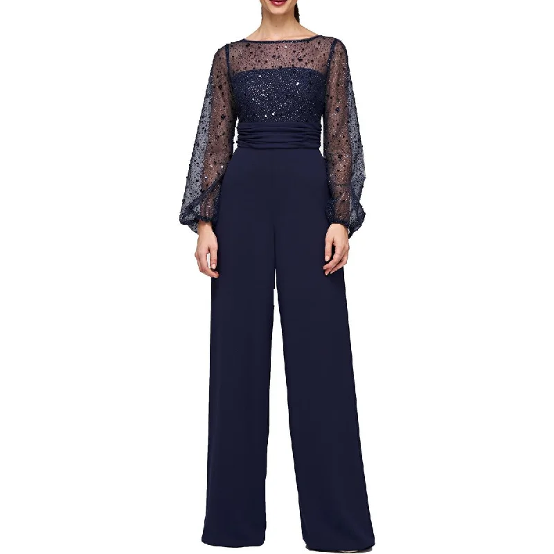 Exclusive Sale Womens Embellished Illusion Jumpsuit