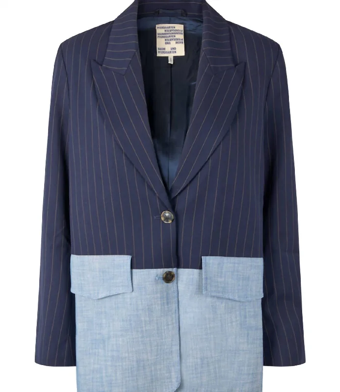 Trendy Clothing Sale Barba Jacket In Seabornepinstripe