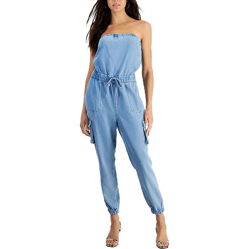 Hot Brand Discounts Lucia Womens Denim Cargo Jumpsuit