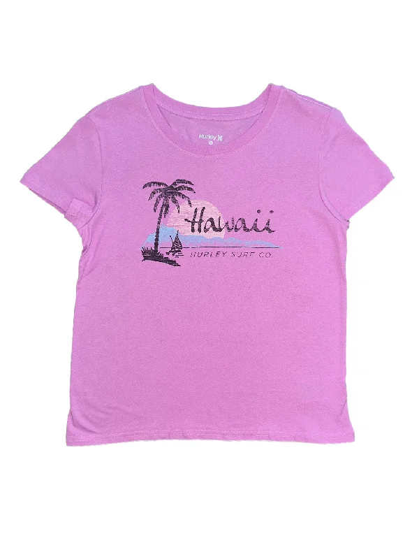 Trendy Street Style Attire HURLEY ON THE WATER WOMENS TEE - ORCHID