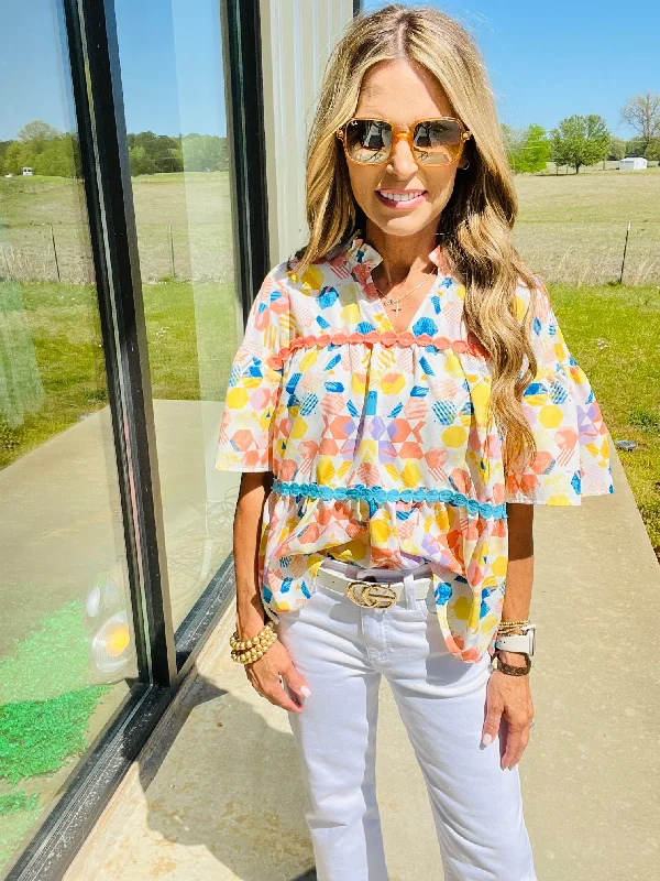 Dive Into Trendy Styles SPRING FEELS TOP- YELLOW
