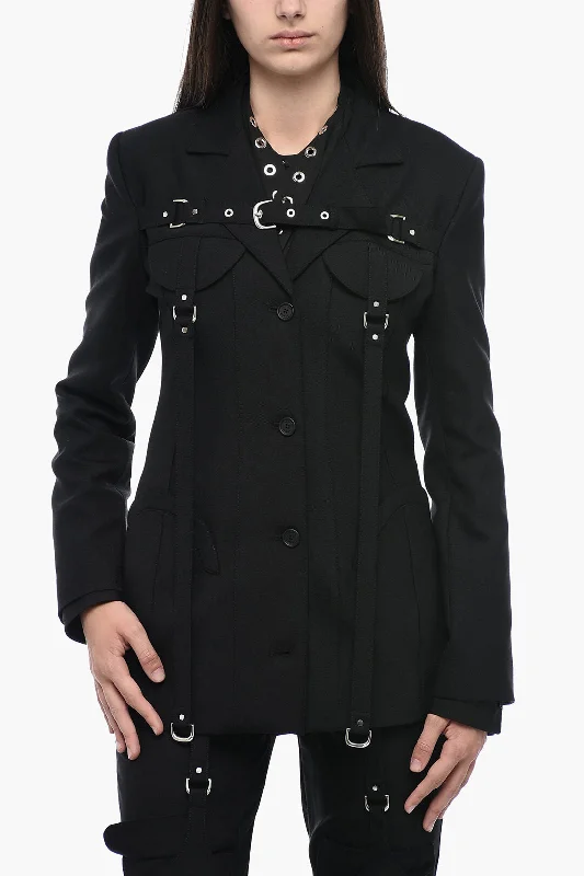 Big Savings On Rustic Countryside Styles Off-White Cargo Blazer With Buckle 40 Italian Size