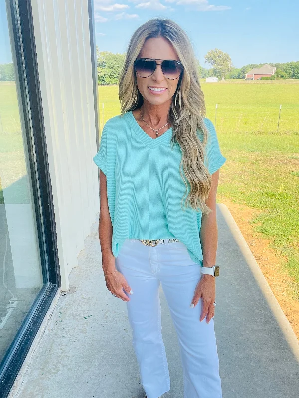 Chic & Cozy Collection TOUCH OF MINT TOP--LAST CHANCE SALE