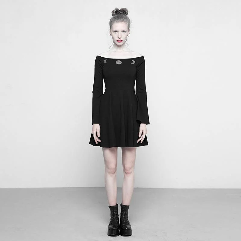 Chic Wardrobe Essentials Women's Moon Phases Short Punk Dress