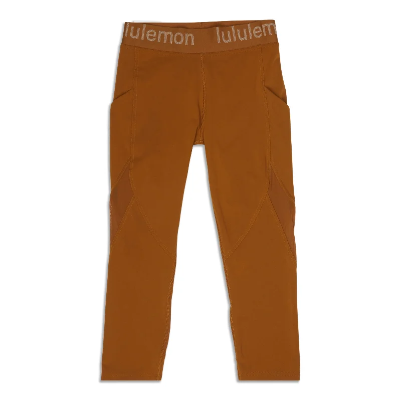 Women's Urban Fashion Logo Waistband High-Rise Training Crop - Resale